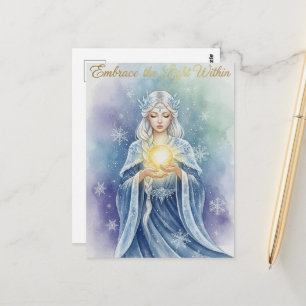 Postale Carte de vœux pour le solstice d'hiver