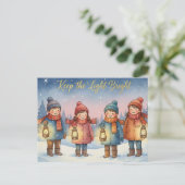 Postale Carte de vœux pour le solstice d'hiver (Debout devant)