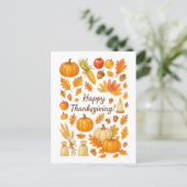 Postale Carte de vœux pour Thanksgiving (Debout devant)