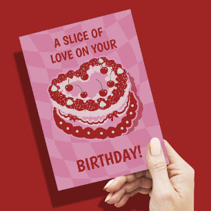 Postale Carte de Vœux pour un Joyeux Anniversaire Gâteau C