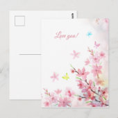 Postale Carte de voeux Printemps Sakura (Devant / Derrière)