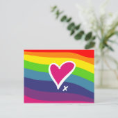 Postale Carte de voeux Rainbow Heart design (Debout devant)