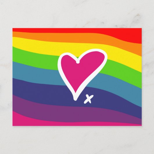 Postale Carte de voeux Rainbow Heart design (Devant)