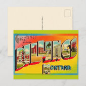 Postale Carte de vœux rétro Billings MT (Devant / Derrière)