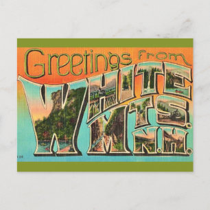 Postale Carte de vœux rétro White Mountains