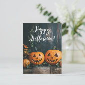 Postale Carte de voeux Russe Citrouille Halloween (Debout devant)