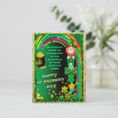 Postale Carte de vœux Saint-Patrick jour de fête (Debout devant)