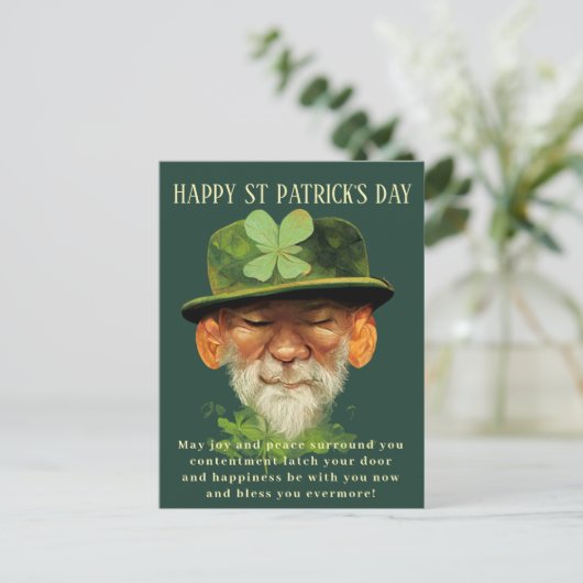Postale Carte de vœux Saint-Patrick joyeuse (Debout devant)