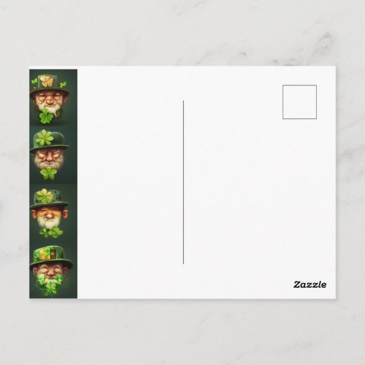 Postale Carte de vœux Saint-Patrick joyeuse (Dos)