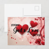 Postale Carte de vœux scripturaires L'amour de Dieu (Devant / Derrière)