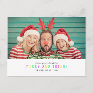Postale Carte de vœux simple photo Bright Lights pour les