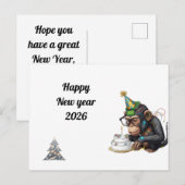 Postale Carte de vœux spirituelle pour le Nouvel An (Devant / Derrière)