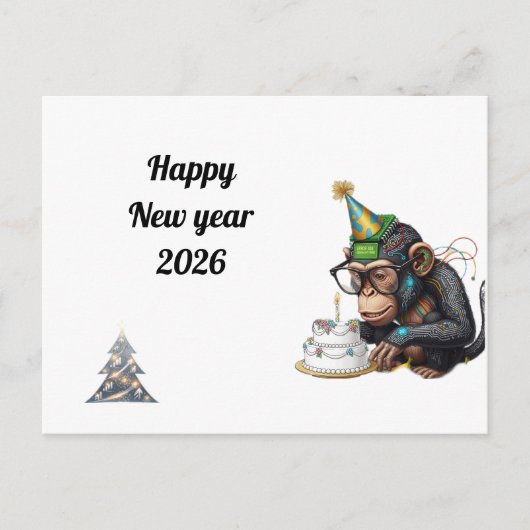Postale Carte de vœux spirituelle pour le Nouvel An (Devant)