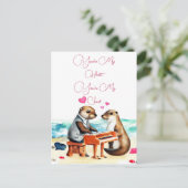 Postale Carte de voeux Valentines Otter (Debout devant)