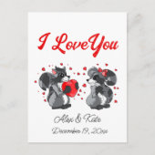 Postale Carte de voeux Valentines Raccoon (Devant)