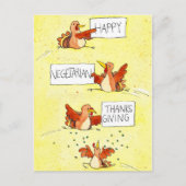 Postale Carte de vœux végétarienne de Thanksgiving par N.  (Devant)