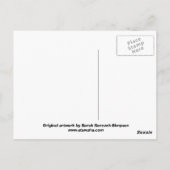 Postale Carte de voeux vierge aux portes du cimetière (Dos)