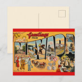 Postale Carte de vœux vintage Nevada (Devant / Derrière)