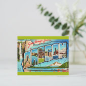 Postale Carte de vœux vintage Oregon (Debout devant)