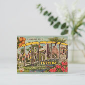 Postale Carte de vœux vintage Sebring Floride (Debout devant)