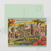 Postale Carte de vœux vintage Sebring Floride (Devant / Derrière)
