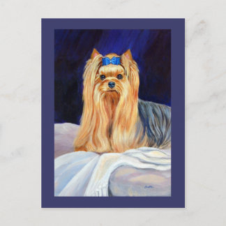 Postale Carte de voeux Yorkshire Terrier