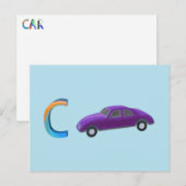 Postale Carte de voiture (Devant / Derrière)