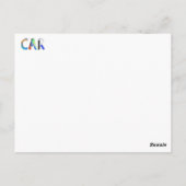 Postale Carte de voiture (Dos)