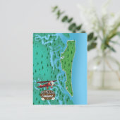 Postale Carte de voyage Amelia Island Florida. (Debout devant)