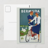 Postale Carte de voyage Bermudes vintage (Devant / Derrière)