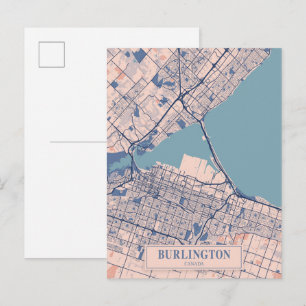 Postale Carte de voyage de Burlington Canada ville venteus