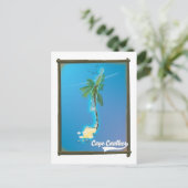 Postale carte de voyage de Cape Caulker (Debout devant)