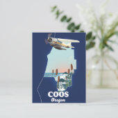 Postale Carte de voyage de Coos Oregon (Debout devant)