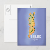 Postale Carte de voyage de Delos Grèce (Devant / Derrière)