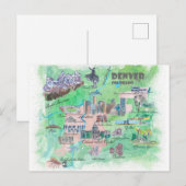 Postale Carte de voyage de Denver Colorado  (Devant / Derrière)
