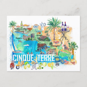 Postale Carte de voyage de la Méditerranée en Italie, Cinq