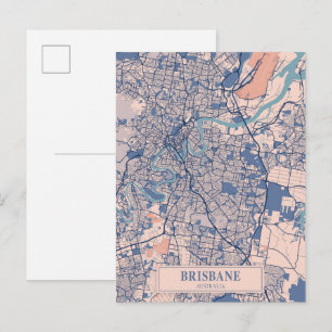 Postale Carte de voyage de la ville venteuse de Brisbane A