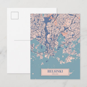 Postale Carte de voyage de la ville venteuse d'Helsinki Fi