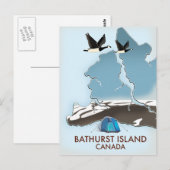 Postale Carte de voyage de l'île Bathurst Canada (Devant / Derrière)