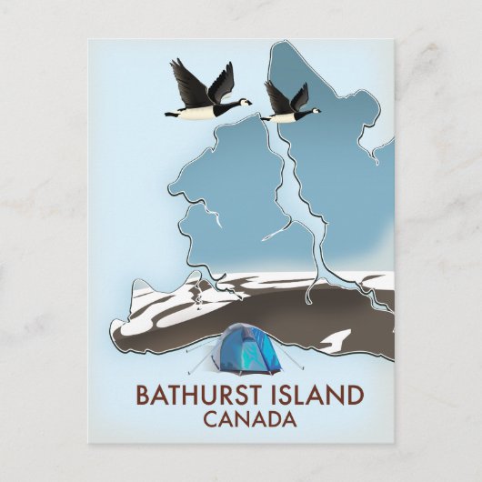 Postale Carte de voyage de l'île Bathurst Canada (Devant)