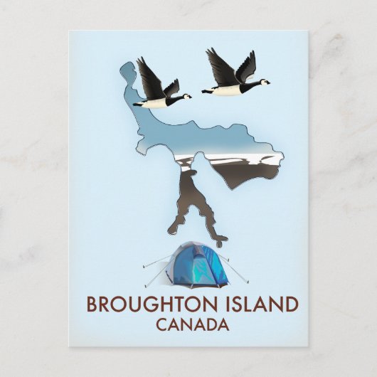 Postale carte de voyage de l'île Broughton Canada (Devant)