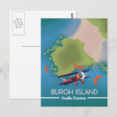 Postale Carte de voyage de l'île de Burgh Devon (Devant / Derrière)