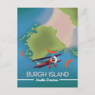Postale Carte de voyage de l'île de Burgh Devon