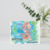 Postale Carte de voyage de Seattle Washington (Debout devant)