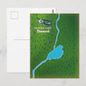 Postale Carte de voyage de Sminge Lake Danemark (Devant / Derrière)