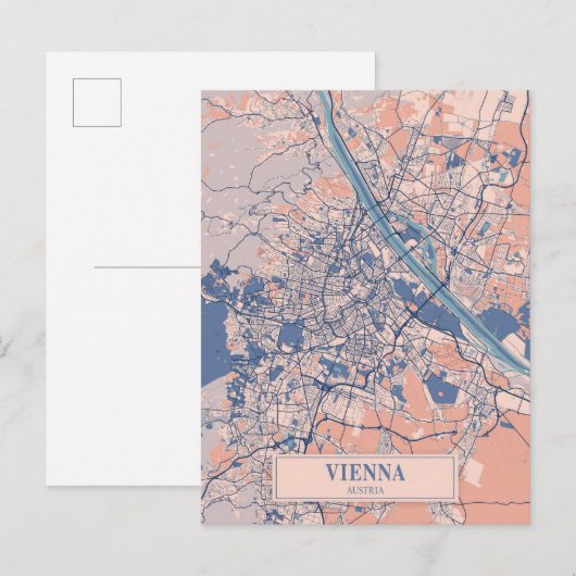 Postale Carte de voyage de Vienne Autriche venteuse (Devant / Derrière)