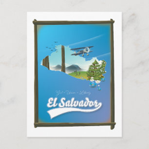 Postale Carte de voyage d'El Salvador