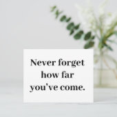 Postale Carte de voyage d'encouragement (Debout devant)