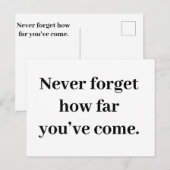 Postale Carte de voyage d'encouragement (Devant / Derrière)