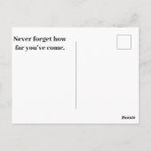 Postale Carte de voyage d'encouragement (Dos)